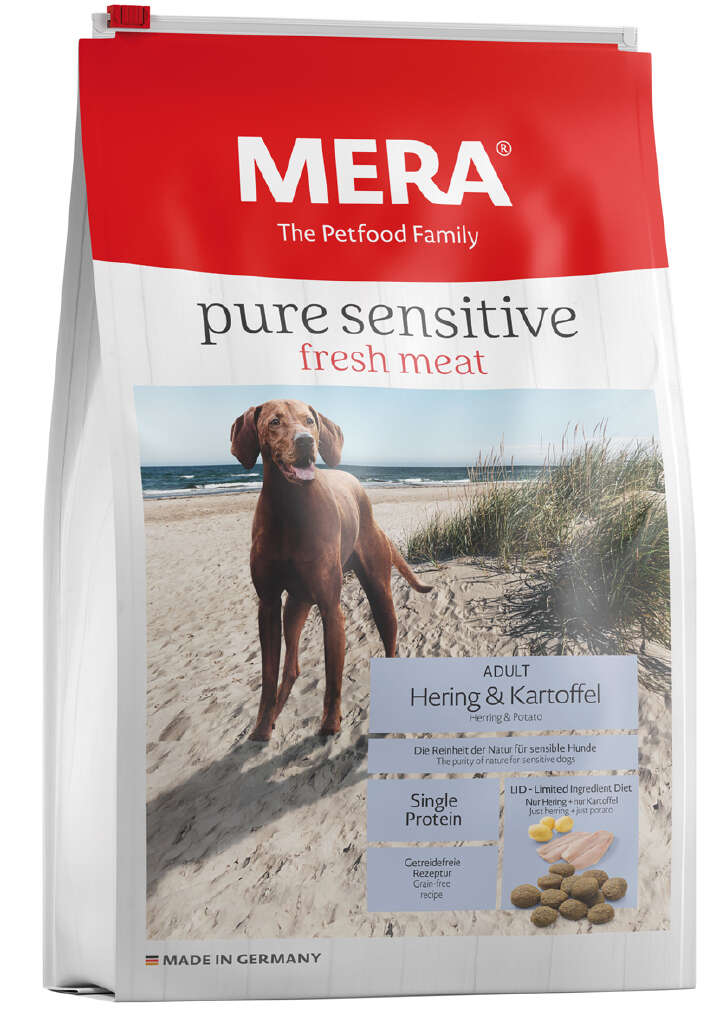 MERA Hunde-Trockenfutter Pure Sensitive fresh meat Hering+Kartoffel